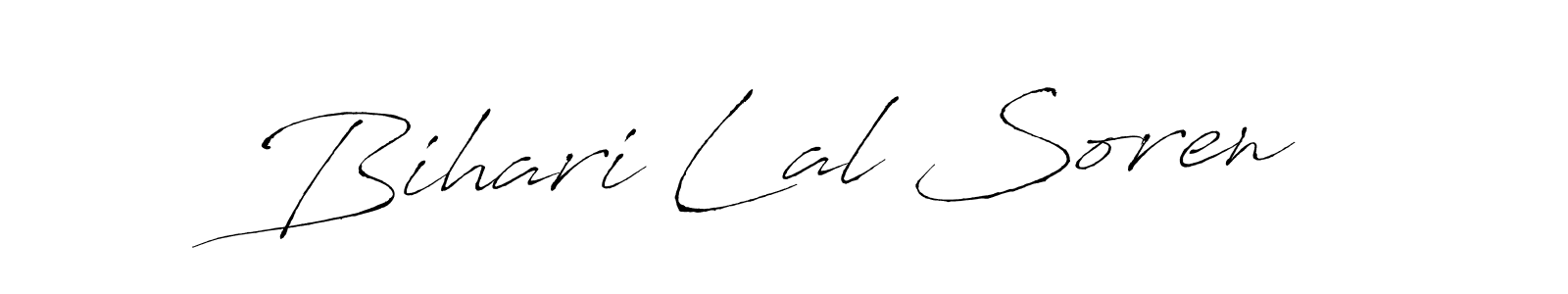 Create a beautiful signature design for name Bihari Lal Soren. With this signature (Antro_Vectra) fonts, you can make a handwritten signature for free. Bihari Lal Soren signature style 6 images and pictures png