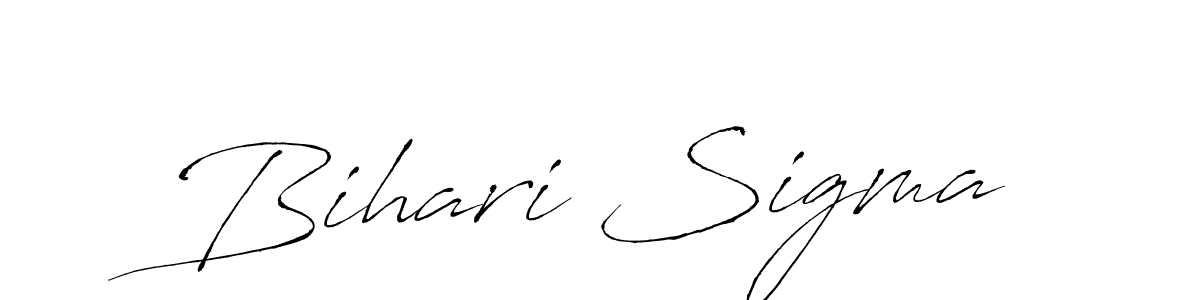 Design your own signature with our free online signature maker. With this signature software, you can create a handwritten (Antro_Vectra) signature for name Bihari Sigma. Bihari Sigma signature style 6 images and pictures png