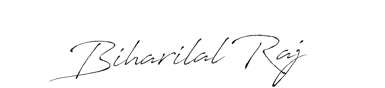 The best way (Antro_Vectra) to make a short signature is to pick only two or three words in your name. The name Biharilal Raj include a total of six letters. For converting this name. Biharilal Raj signature style 6 images and pictures png