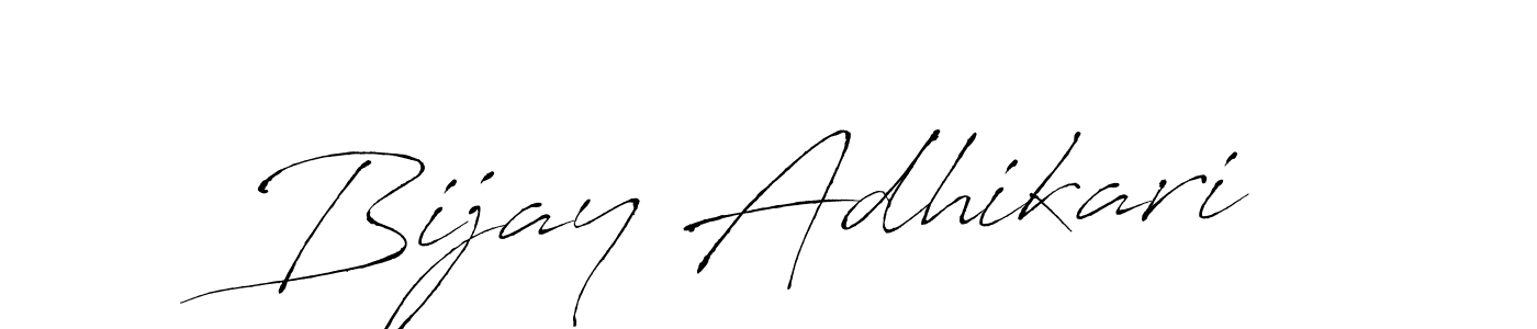 Bijay Adhikari stylish signature style. Best Handwritten Sign (Antro_Vectra) for my name. Handwritten Signature Collection Ideas for my name Bijay Adhikari. Bijay Adhikari signature style 6 images and pictures png