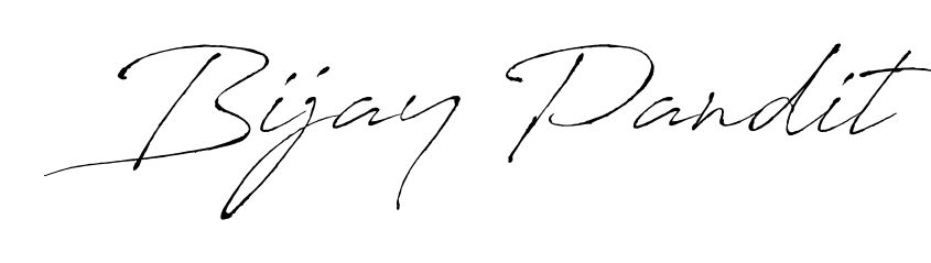 Style your name Bijay Pandit with confidence using Antro_Vectra signature design. Simple, elegant, and ready for immediate document use. Bijay Pandit signature style 6 images and pictures png