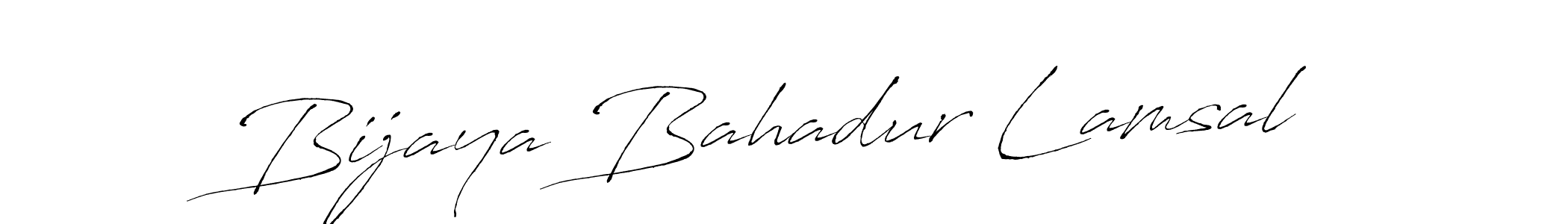 Design your own signature with our free online signature maker. With this signature software, you can create a handwritten (Antro_Vectra) signature for name Bijaya Bahadur Lamsal. Bijaya Bahadur Lamsal signature style 6 images and pictures png