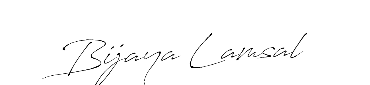 Create a beautiful signature design for name Bijaya Lamsal. With this signature (Antro_Vectra) fonts, you can make a handwritten signature for free. Bijaya Lamsal signature style 6 images and pictures png