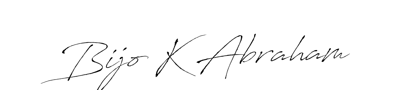 Design your own signature with our free online signature maker. With this signature software, you can create a handwritten (Antro_Vectra) signature for name Bijo K Abraham. Bijo K Abraham signature style 6 images and pictures png