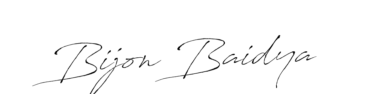 Bijon Baidya stylish signature style. Best Handwritten Sign (Antro_Vectra) for my name. Handwritten Signature Collection Ideas for my name Bijon Baidya. Bijon Baidya signature style 6 images and pictures png