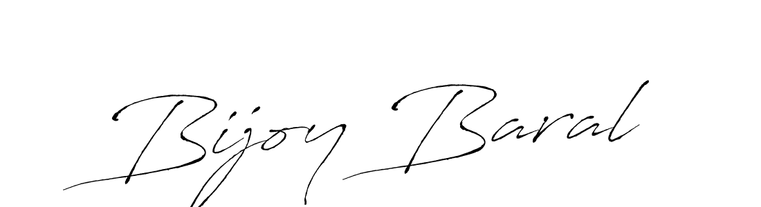 How to make Bijoy Baral name signature. Use Antro_Vectra style for creating short signs online. This is the latest handwritten sign. Bijoy Baral signature style 6 images and pictures png