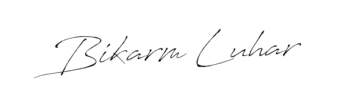 How to make Bikarm Luhar signature? Antro_Vectra is a professional autograph style. Create handwritten signature for Bikarm Luhar name. Bikarm Luhar signature style 6 images and pictures png