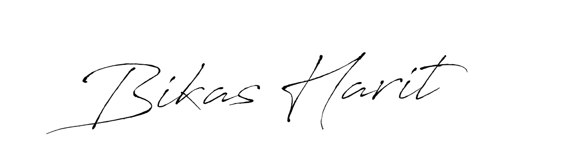 How to make Bikas Harit name signature. Use Antro_Vectra style for creating short signs online. This is the latest handwritten sign. Bikas Harit signature style 6 images and pictures png