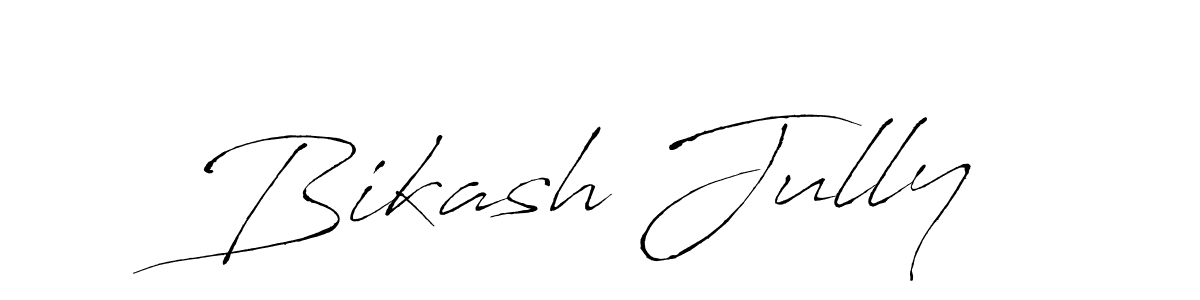 Bikash Jully stylish signature style. Best Handwritten Sign (Antro_Vectra) for my name. Handwritten Signature Collection Ideas for my name Bikash Jully. Bikash Jully signature style 6 images and pictures png