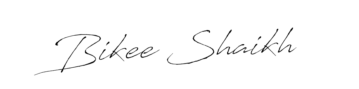 It looks lik you need a new signature style for name Bikee Shaikh. Design unique handwritten (Antro_Vectra) signature with our free signature maker in just a few clicks. Bikee Shaikh signature style 6 images and pictures png