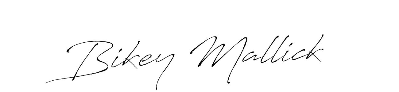 Create a beautiful signature design for name Bikey Mallick. With this signature (Antro_Vectra) fonts, you can make a handwritten signature for free. Bikey Mallick signature style 6 images and pictures png