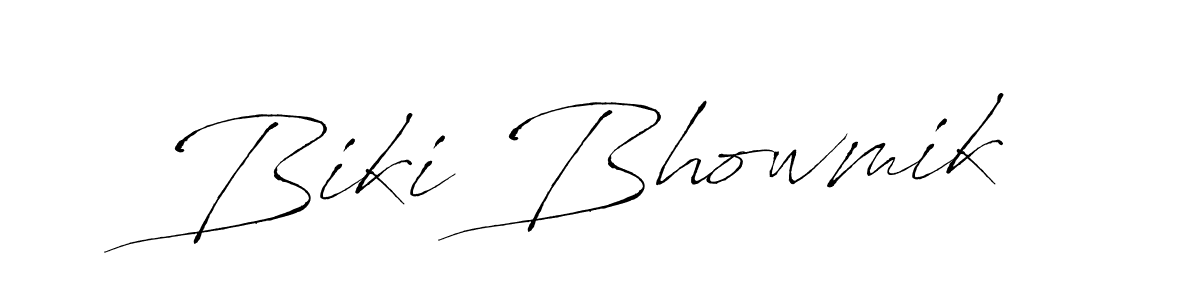 Use a signature maker to create a handwritten signature online. With this signature software, you can design (Antro_Vectra) your own signature for name Biki Bhowmik. Biki Bhowmik signature style 6 images and pictures png