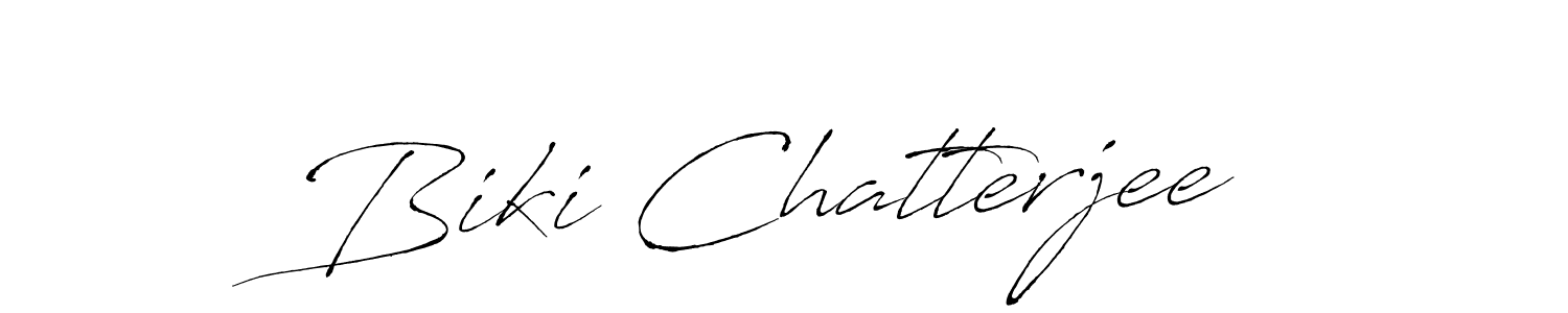 Design your own signature with our free online signature maker. With this signature software, you can create a handwritten (Antro_Vectra) signature for name Biki Chatterjee. Biki Chatterjee signature style 6 images and pictures png