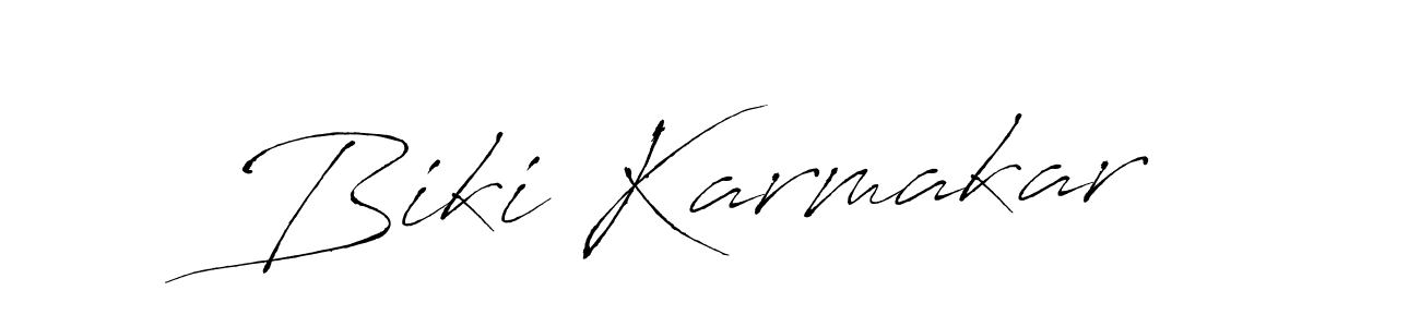 Also we have Biki Karmakar name is the best signature style. Create professional handwritten signature collection using Antro_Vectra autograph style. Biki Karmakar signature style 6 images and pictures png