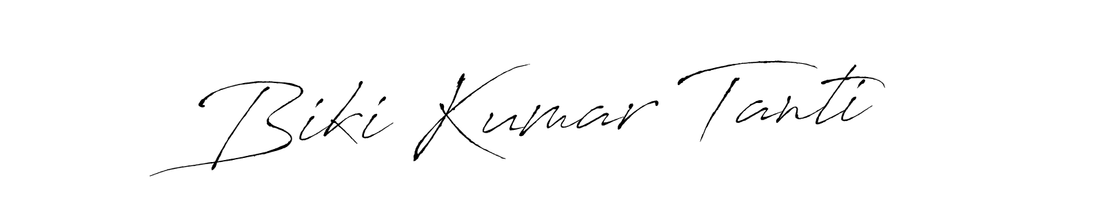 Make a beautiful signature design for name Biki Kumar Tanti. With this signature (Antro_Vectra) style, you can create a handwritten signature for free. Biki Kumar Tanti signature style 6 images and pictures png