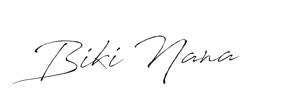 Use a signature maker to create a handwritten signature online. With this signature software, you can design (Antro_Vectra) your own signature for name Biki Nana. Biki Nana signature style 6 images and pictures png