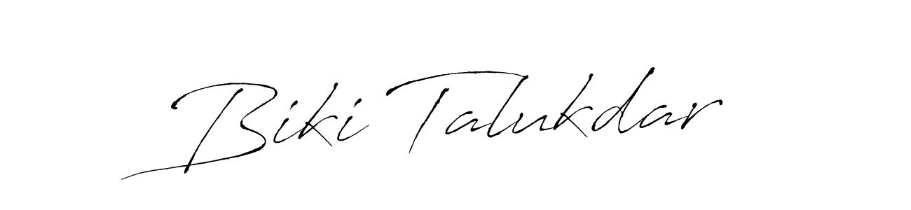 How to make Biki Talukdar name signature. Use Antro_Vectra style for creating short signs online. This is the latest handwritten sign. Biki Talukdar signature style 6 images and pictures png