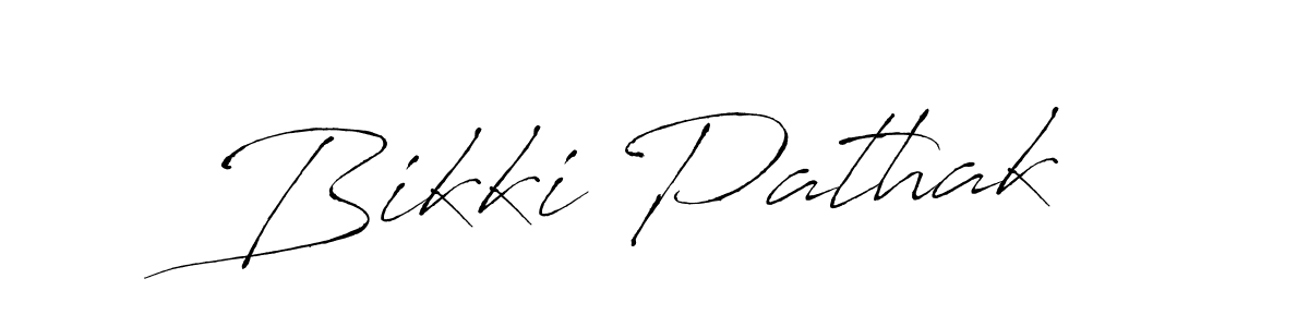 Create a beautiful signature design for name Bikki Pathak. With this signature (Antro_Vectra) fonts, you can make a handwritten signature for free. Bikki Pathak signature style 6 images and pictures png