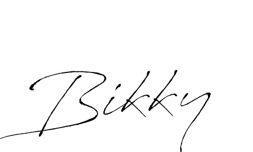 Use a signature maker to create a handwritten signature online. With this signature software, you can design (Antro_Vectra) your own signature for name Bikky. Bikky signature style 6 images and pictures png