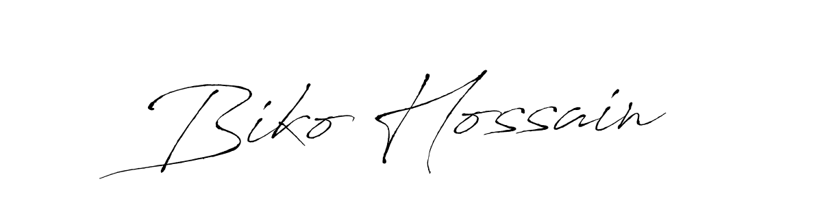 You should practise on your own different ways (Antro_Vectra) to write your name (Biko Hossain) in signature. don't let someone else do it for you. Biko Hossain signature style 6 images and pictures png