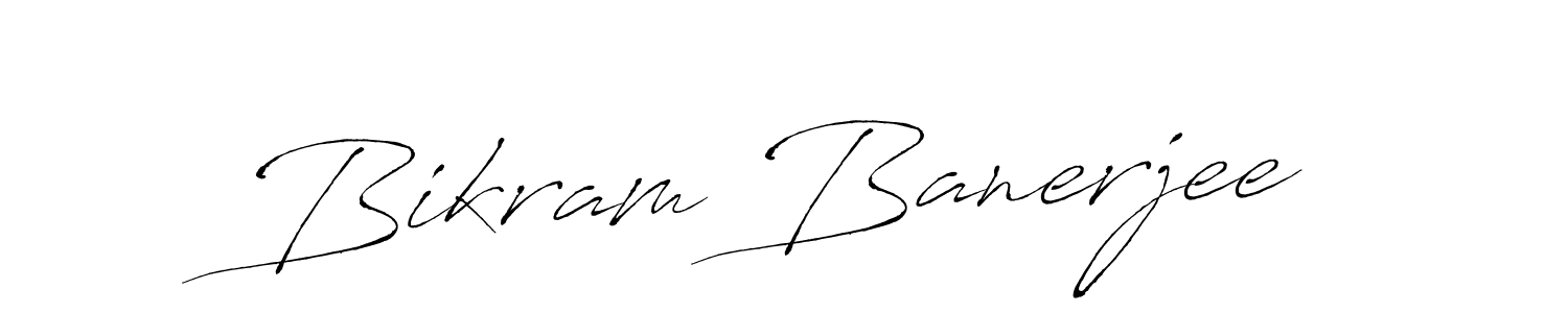 Design your own signature with our free online signature maker. With this signature software, you can create a handwritten (Antro_Vectra) signature for name Bikram Banerjee. Bikram Banerjee signature style 6 images and pictures png
