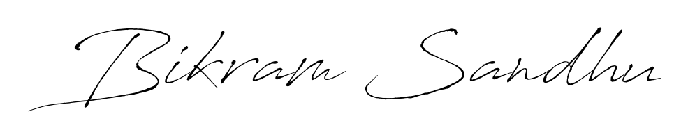 Bikram Sandhu stylish signature style. Best Handwritten Sign (Antro_Vectra) for my name. Handwritten Signature Collection Ideas for my name Bikram Sandhu. Bikram Sandhu signature style 6 images and pictures png