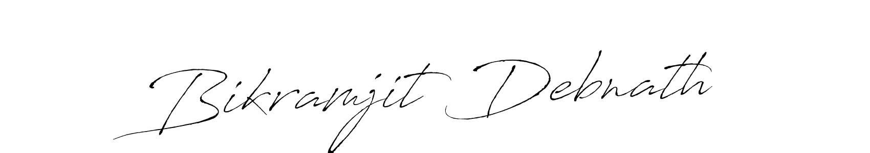 Antro_Vectra is a professional signature style that is perfect for those who want to add a touch of class to their signature. It is also a great choice for those who want to make their signature more unique. Get Bikramjit Debnath name to fancy signature for free. Bikramjit Debnath signature style 6 images and pictures png