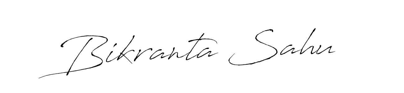 Antro_Vectra is a professional signature style that is perfect for those who want to add a touch of class to their signature. It is also a great choice for those who want to make their signature more unique. Get Bikranta Sahu name to fancy signature for free. Bikranta Sahu signature style 6 images and pictures png