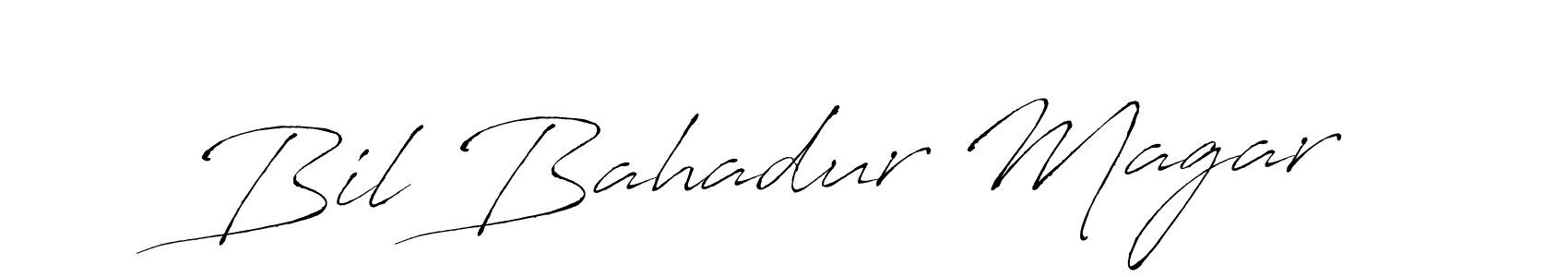 Make a beautiful signature design for name Bil Bahadur Magar. With this signature (Antro_Vectra) style, you can create a handwritten signature for free. Bil Bahadur Magar signature style 6 images and pictures png