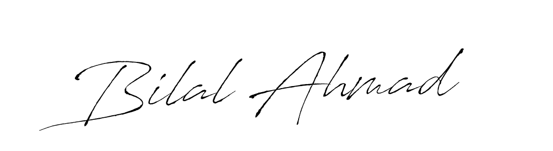 Design your own signature with our free online signature maker. With this signature software, you can create a handwritten (Antro_Vectra) signature for name Bilal Ahmad. Bilal Ahmad signature style 6 images and pictures png