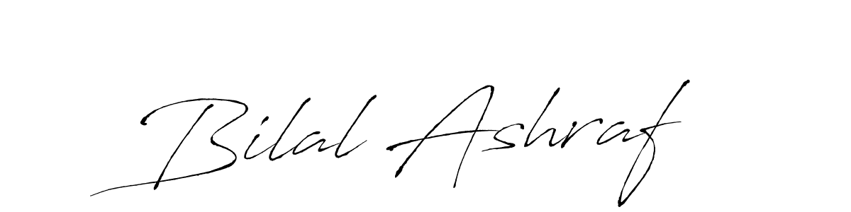 Bilal Ashraf stylish signature style. Best Handwritten Sign (Antro_Vectra) for my name. Handwritten Signature Collection Ideas for my name Bilal Ashraf. Bilal Ashraf signature style 6 images and pictures png