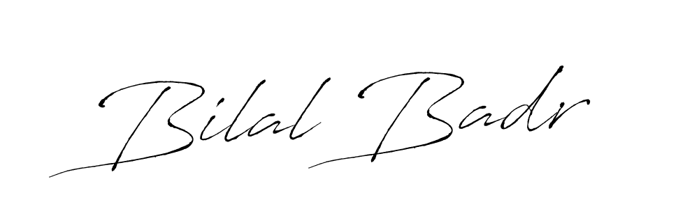 Design your own signature with our free online signature maker. With this signature software, you can create a handwritten (Antro_Vectra) signature for name Bilal Badr. Bilal Badr signature style 6 images and pictures png