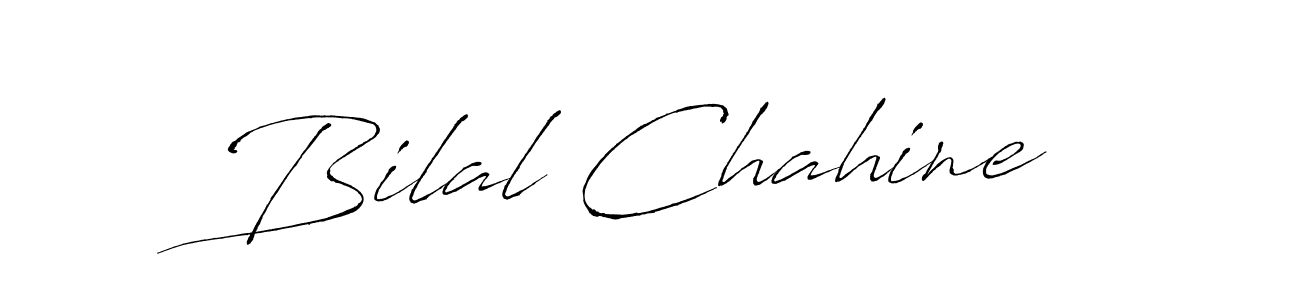 How to make Bilal Chahine signature? Antro_Vectra is a professional autograph style. Create handwritten signature for Bilal Chahine name. Bilal Chahine signature style 6 images and pictures png