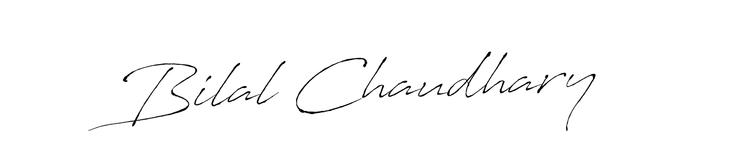 How to make Bilal Chaudhary signature? Antro_Vectra is a professional autograph style. Create handwritten signature for Bilal Chaudhary name. Bilal Chaudhary signature style 6 images and pictures png