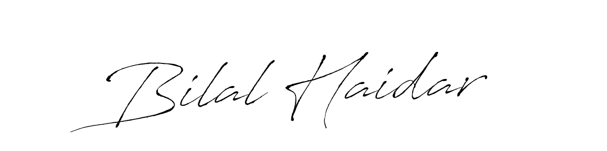 The best way (Antro_Vectra) to make a short signature is to pick only two or three words in your name. The name Bilal Haidar include a total of six letters. For converting this name. Bilal Haidar signature style 6 images and pictures png