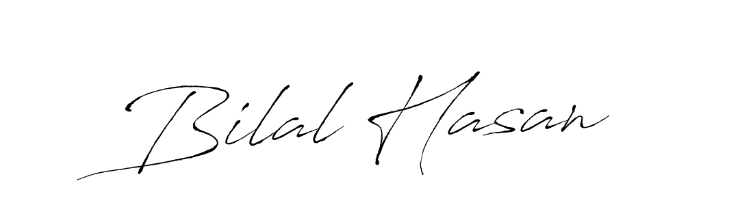 Design your own signature with our free online signature maker. With this signature software, you can create a handwritten (Antro_Vectra) signature for name Bilal Hasan. Bilal Hasan signature style 6 images and pictures png