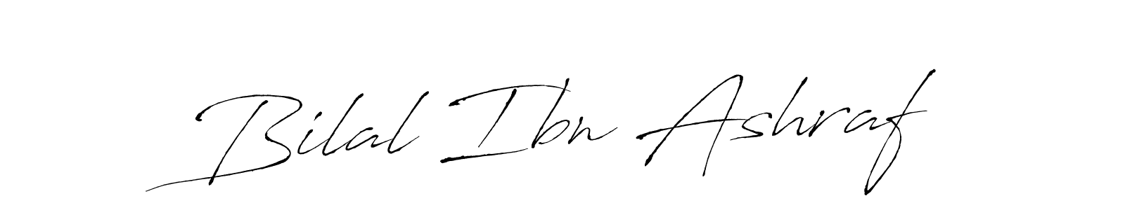 Make a beautiful signature design for name Bilal Ibn Ashraf. With this signature (Antro_Vectra) style, you can create a handwritten signature for free. Bilal Ibn Ashraf signature style 6 images and pictures png