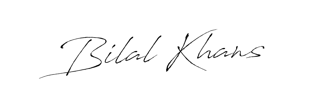 Design your own signature with our free online signature maker. With this signature software, you can create a handwritten (Antro_Vectra) signature for name Bilal Khans. Bilal Khans signature style 6 images and pictures png