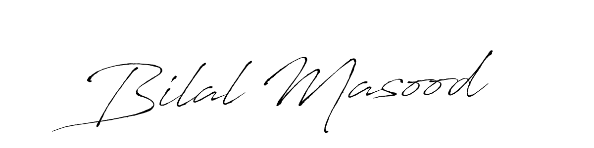 Make a beautiful signature design for name Bilal Masood. With this signature (Antro_Vectra) style, you can create a handwritten signature for free. Bilal Masood signature style 6 images and pictures png