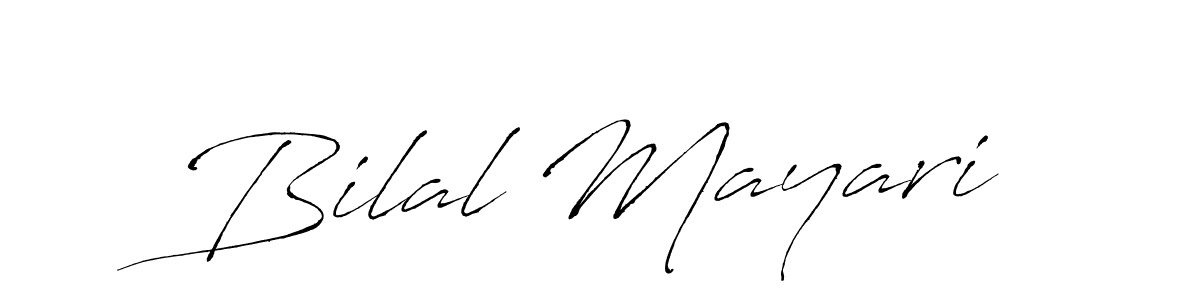 Design your own signature with our free online signature maker. With this signature software, you can create a handwritten (Antro_Vectra) signature for name Bilal Mayari. Bilal Mayari signature style 6 images and pictures png