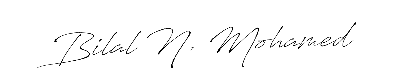 You should practise on your own different ways (Antro_Vectra) to write your name (Bilal N. Mohamed) in signature. don't let someone else do it for you. Bilal N. Mohamed signature style 6 images and pictures png