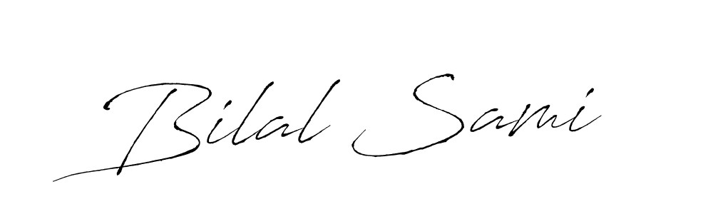 How to make Bilal Sami name signature. Use Antro_Vectra style for creating short signs online. This is the latest handwritten sign. Bilal Sami signature style 6 images and pictures png