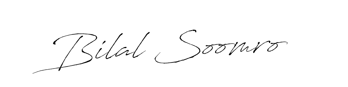 How to make Bilal Soomro name signature. Use Antro_Vectra style for creating short signs online. This is the latest handwritten sign. Bilal Soomro signature style 6 images and pictures png