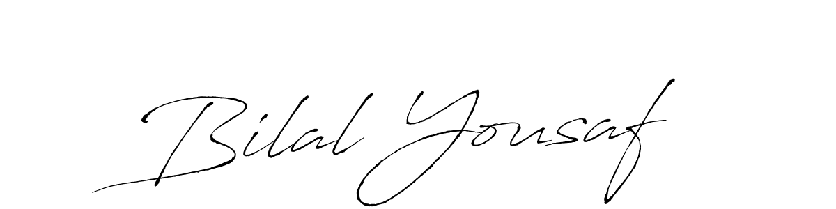 Design your own signature with our free online signature maker. With this signature software, you can create a handwritten (Antro_Vectra) signature for name Bilal Yousaf. Bilal Yousaf signature style 6 images and pictures png