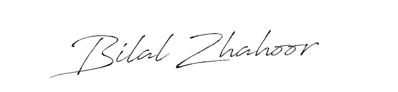 This is the best signature style for the Bilal Zhahoor name. Also you like these signature font (Antro_Vectra). Mix name signature. Bilal Zhahoor signature style 6 images and pictures png