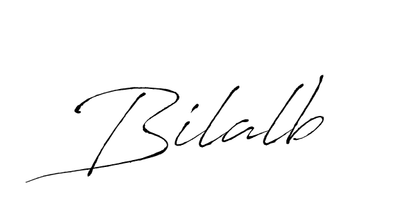 Use a signature maker to create a handwritten signature online. With this signature software, you can design (Antro_Vectra) your own signature for name Bilalb. Bilalb signature style 6 images and pictures png