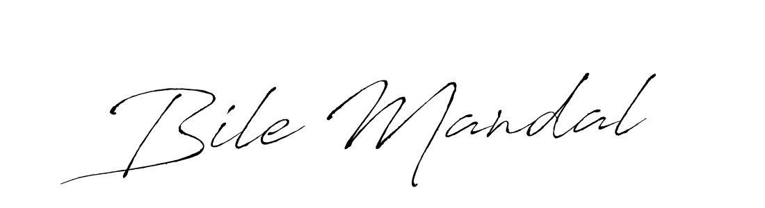Bile Mandal stylish signature style. Best Handwritten Sign (Antro_Vectra) for my name. Handwritten Signature Collection Ideas for my name Bile Mandal. Bile Mandal signature style 6 images and pictures png