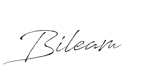 Design your own signature with our free online signature maker. With this signature software, you can create a handwritten (Antro_Vectra) signature for name Bileam. Bileam signature style 6 images and pictures png