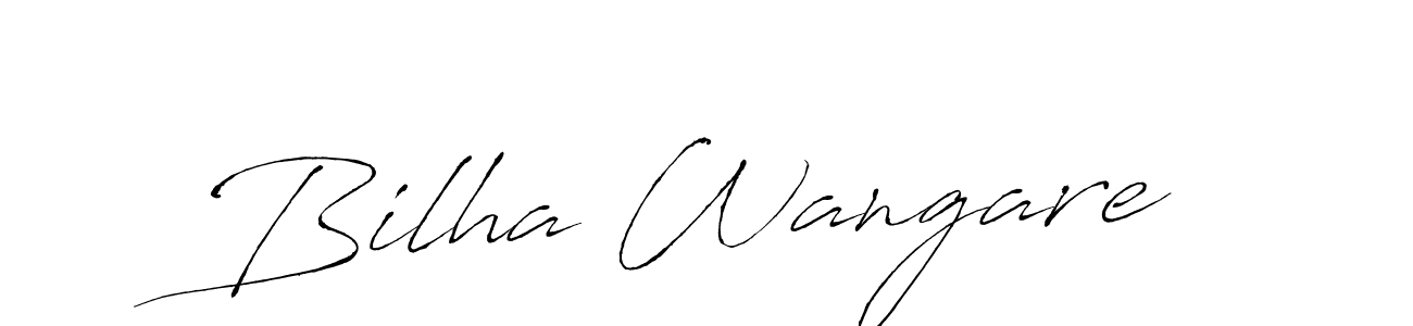 Also we have Bilha Wangare name is the best signature style. Create professional handwritten signature collection using Antro_Vectra autograph style. Bilha Wangare signature style 6 images and pictures png
