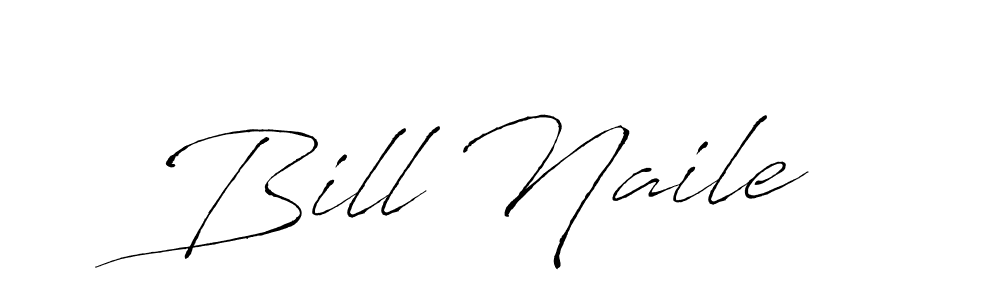 How to make Bill Naile name signature. Use Antro_Vectra style for creating short signs online. This is the latest handwritten sign. Bill Naile signature style 6 images and pictures png